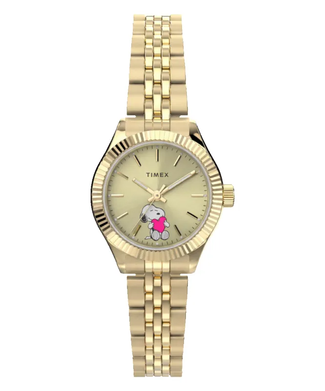 Peanuts x Timex Legacy Mini Heart Hug 25mm Stainless Steel Bracelet Watch made by Timex