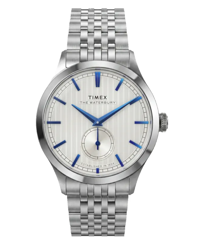 Waterbury Classic Sub-Second 39mm Stainless Steel Bracelet Watch made by Timex