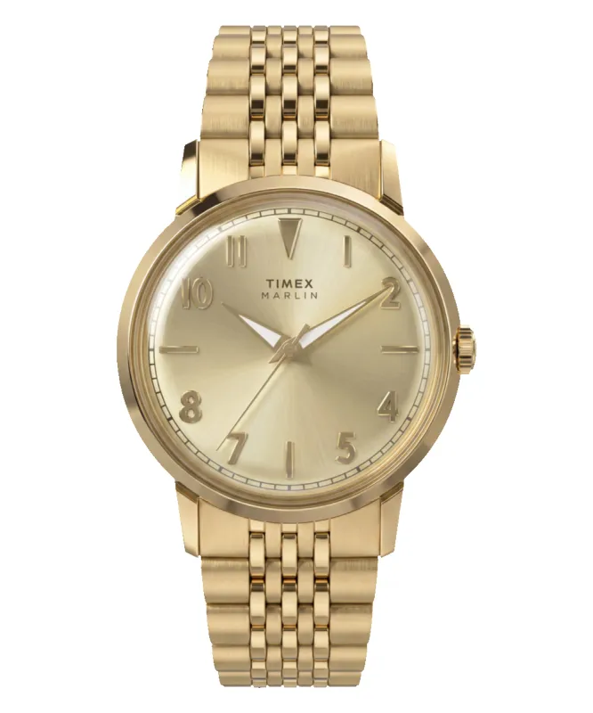 Marlin® Quartz 34mm Stainless Steel Bracelet Watch made by Timex