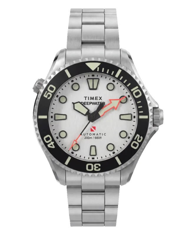 Deepwater Meridian 200 HEV Automatic 44mm Stainless Steel Bracelet Watch made by Timex