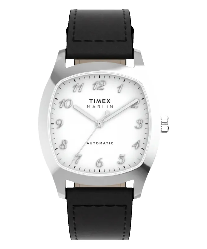 Marlin® Chatham Automatic 36mm Leather Strap Watch made by Timex
