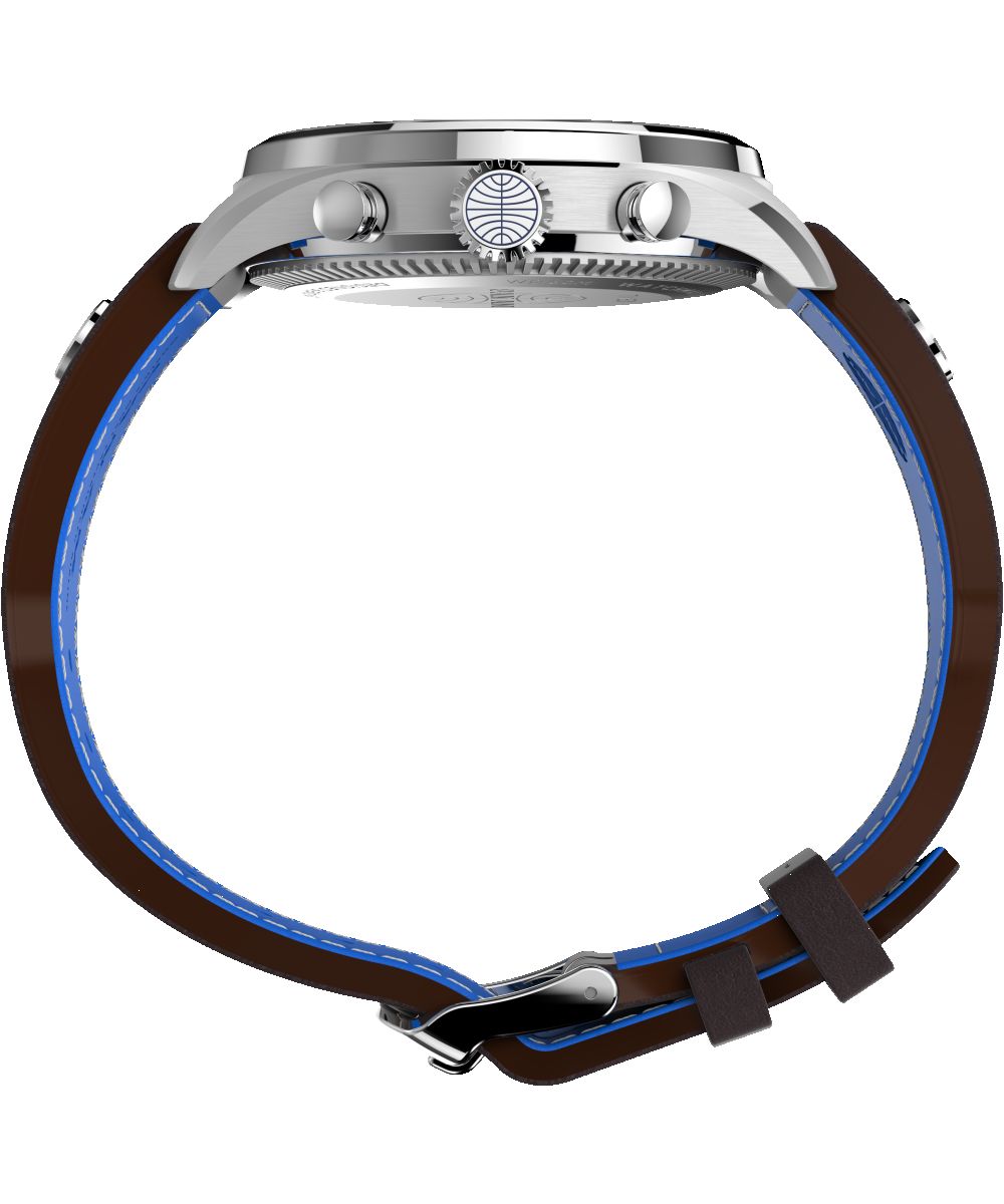 Timex X Pan Am Chronograph 42mm Leather Strap Watch sold by Timex product image thumbnail 2