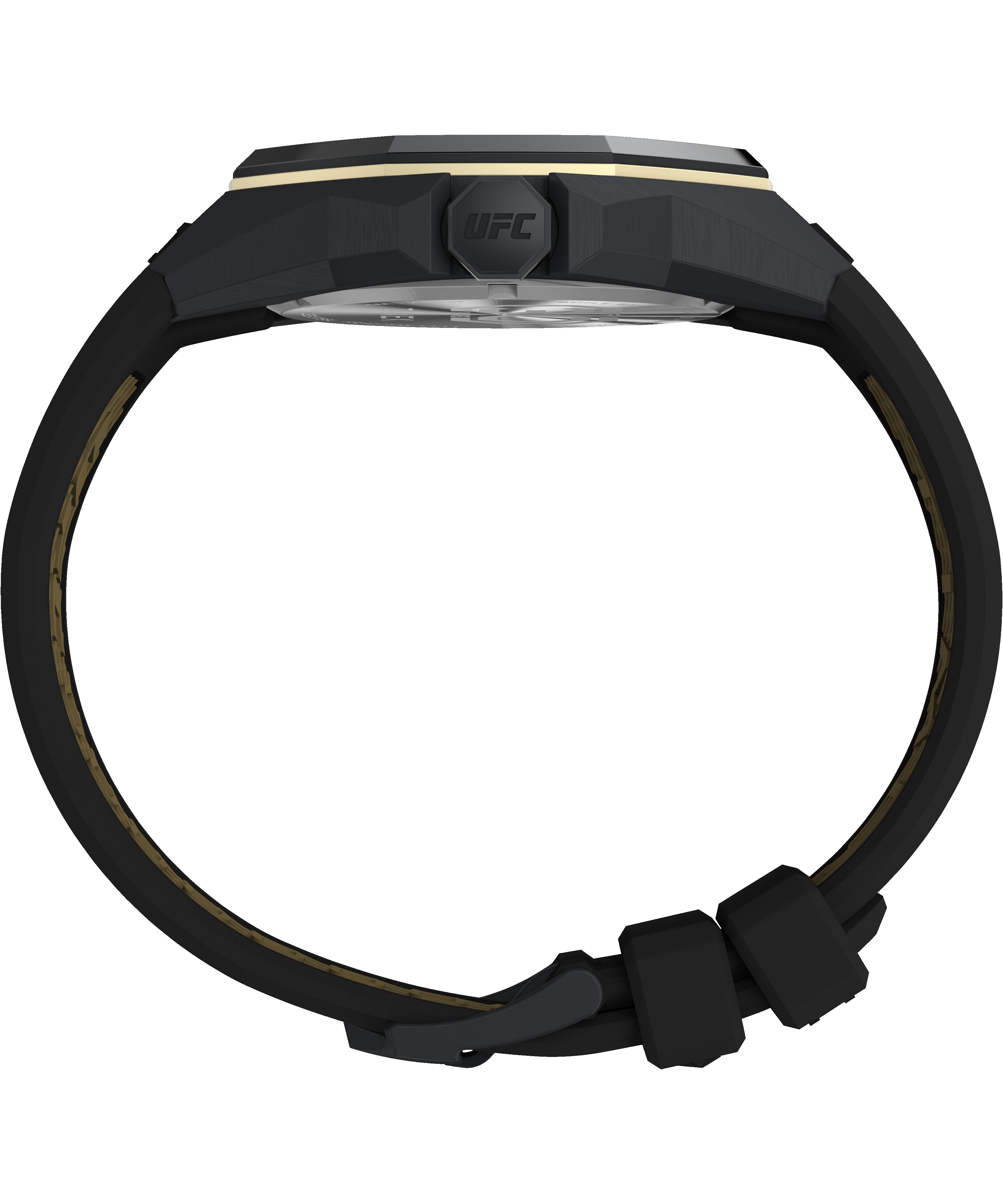 Timex Orologio Uomo UFC Pro 30th Anniversary - 45mm, Cinturino Verde Silicone, Quadrante Oro