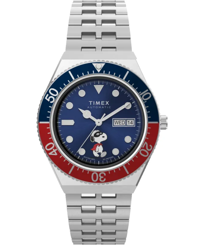 M79 Automatic x Peanuts 40mm Stainless Steel Bracelet Watch sold by Timex