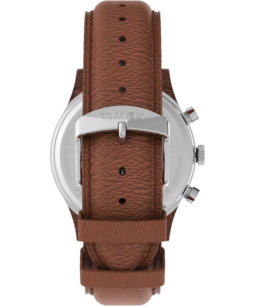 Waterbury Traditional Chronograph 42mm Leather Strap Watch sold by Timex product image thumbnail 3