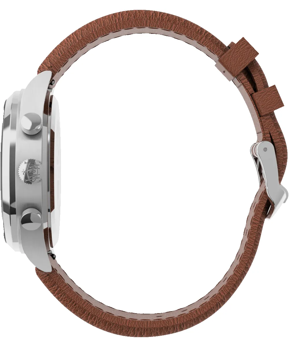 Waterbury Traditional Chronograph 42mm Leather Strap Watch sold by Timex product image thumbnail 2