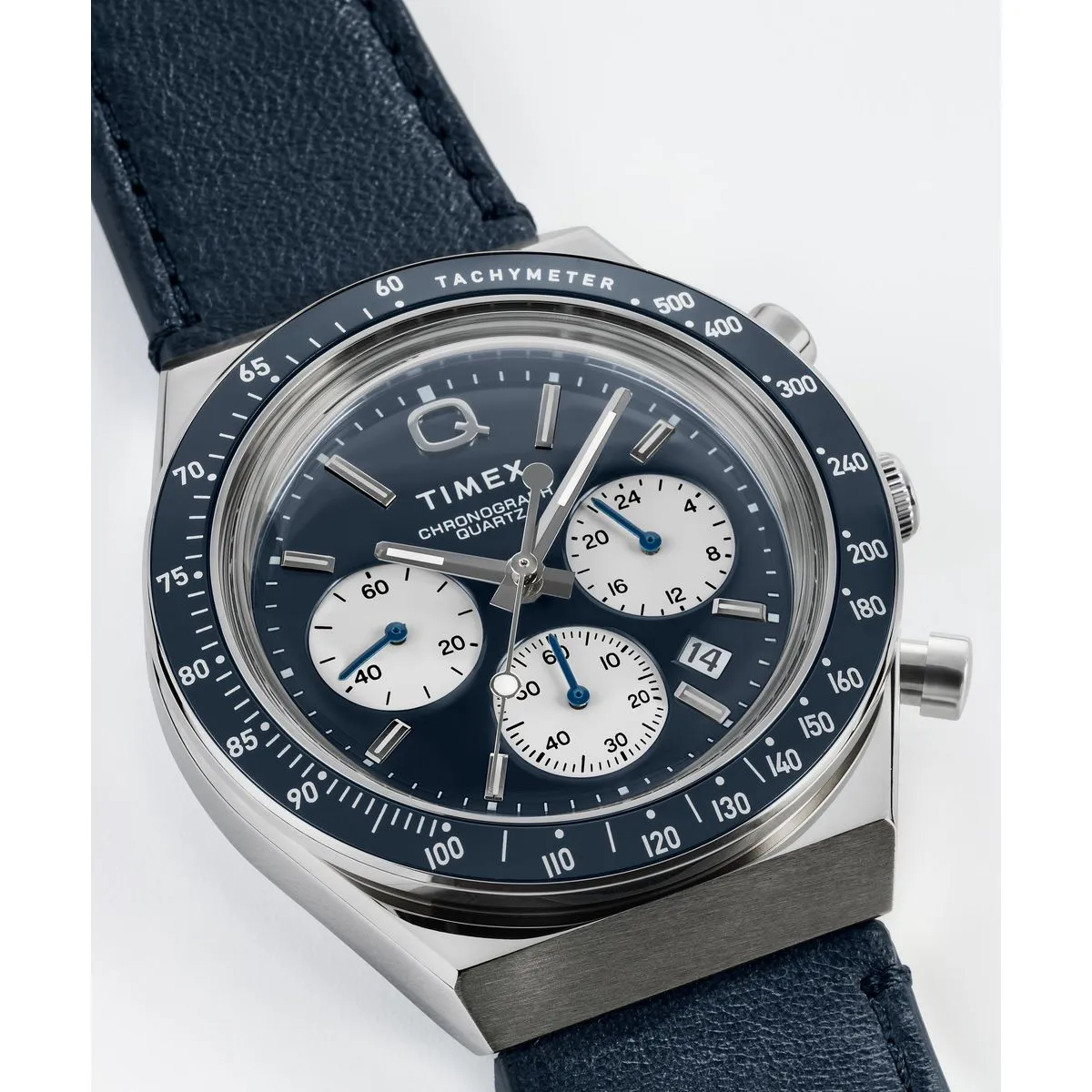 Q Timex Chronograph 40mm Leather Strap Watch sold by Timex product image thumbnail 2