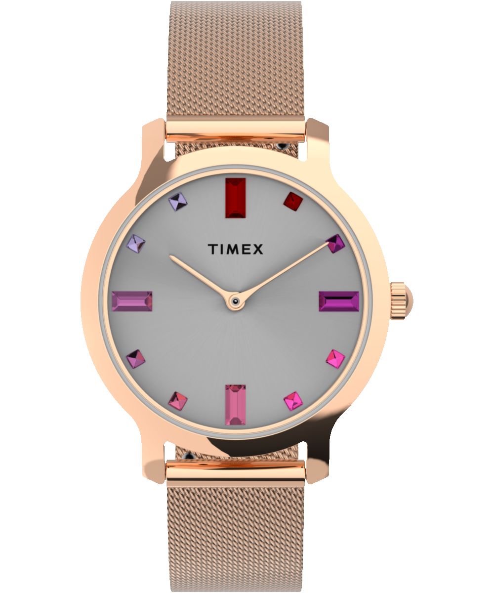 Transcend™ 31mm Stainless Steel Mesh Band Watch sold by Timex
