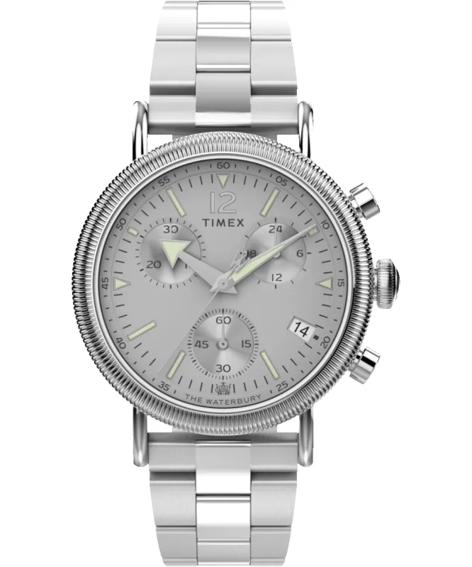 Waterbury Standard Coin Edge Chronograph 40mm Stainless Steel Bracelet Watch sold by Timex