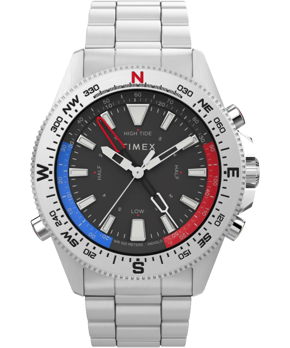 Expedition Tide-Temp-Compass 43mm Stainless Steel Bracelet Watch sold by Timex