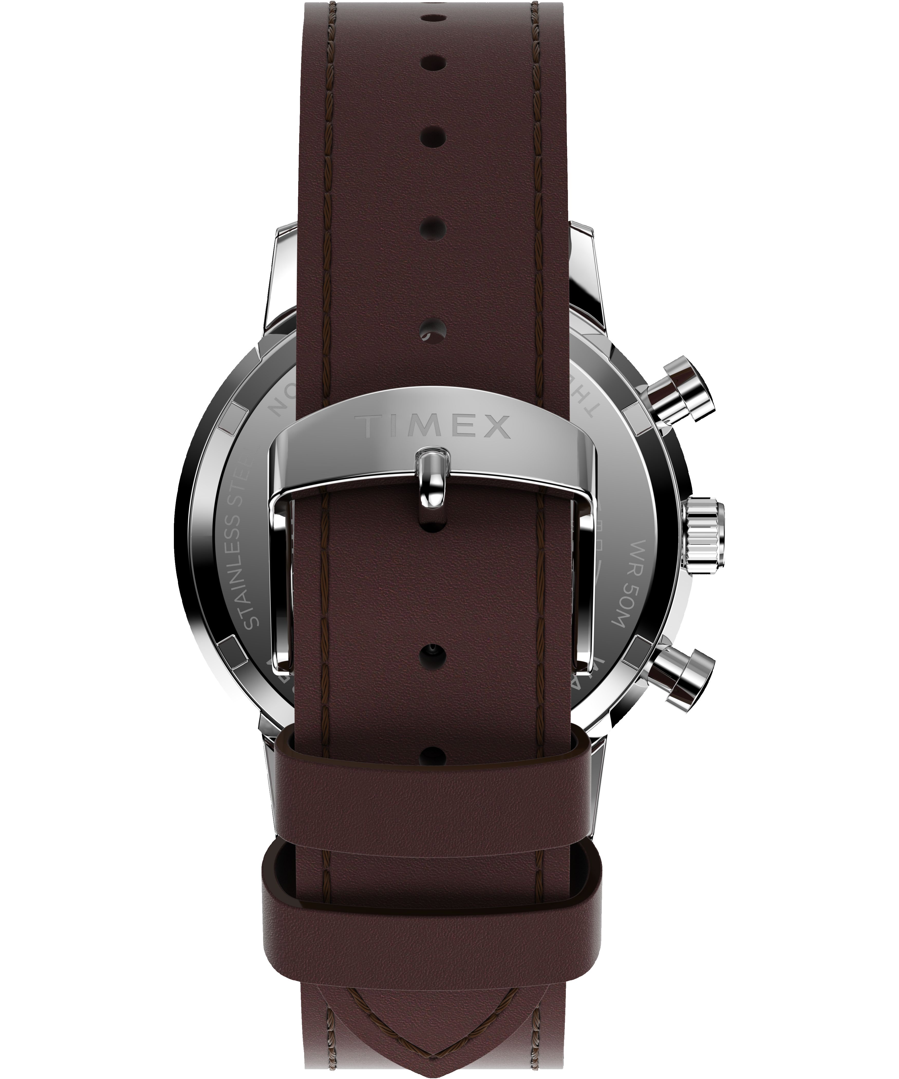 Marlin® Chronograph Tachymeter 40mm Leather Strap Watch sold by Timex product image thumbnail 3