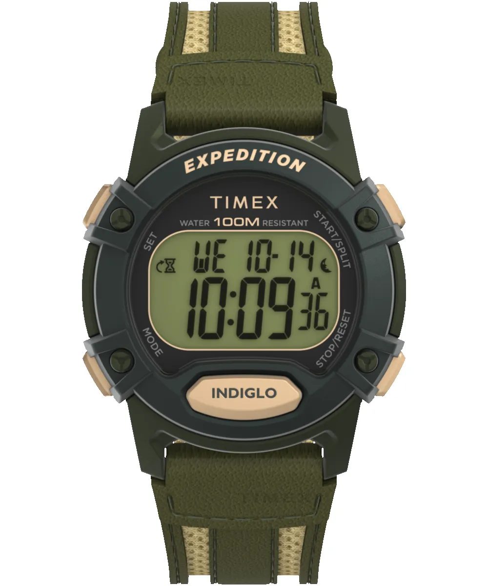 Expedition CAT5 40mm Leather and Fabric Strap Watch sold by Timex