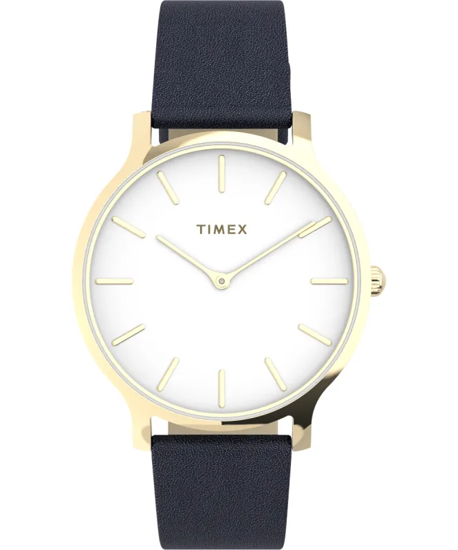 Transcend™ 38mm Leather Strap Watch sold by Timex