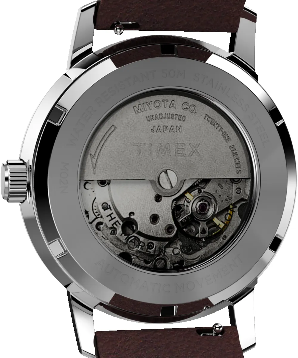 Marlin® Automatic 40mm Leather Strap Watch sold by Timex product image thumbnail 4