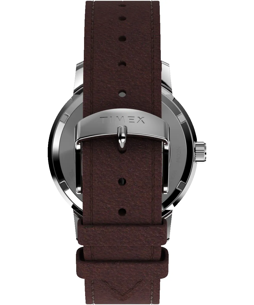 Marlin® Automatic 40mm Leather Strap Watch sold by Timex product image thumbnail 3