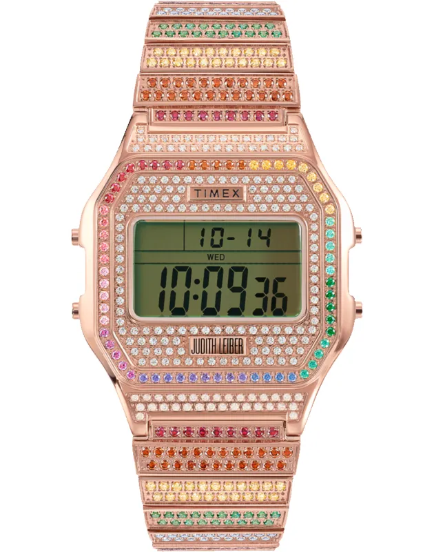 Timex x Judith Leiber 35mm Stainless Steel Bracelet Watch with Austrian Crystals sold by Timex