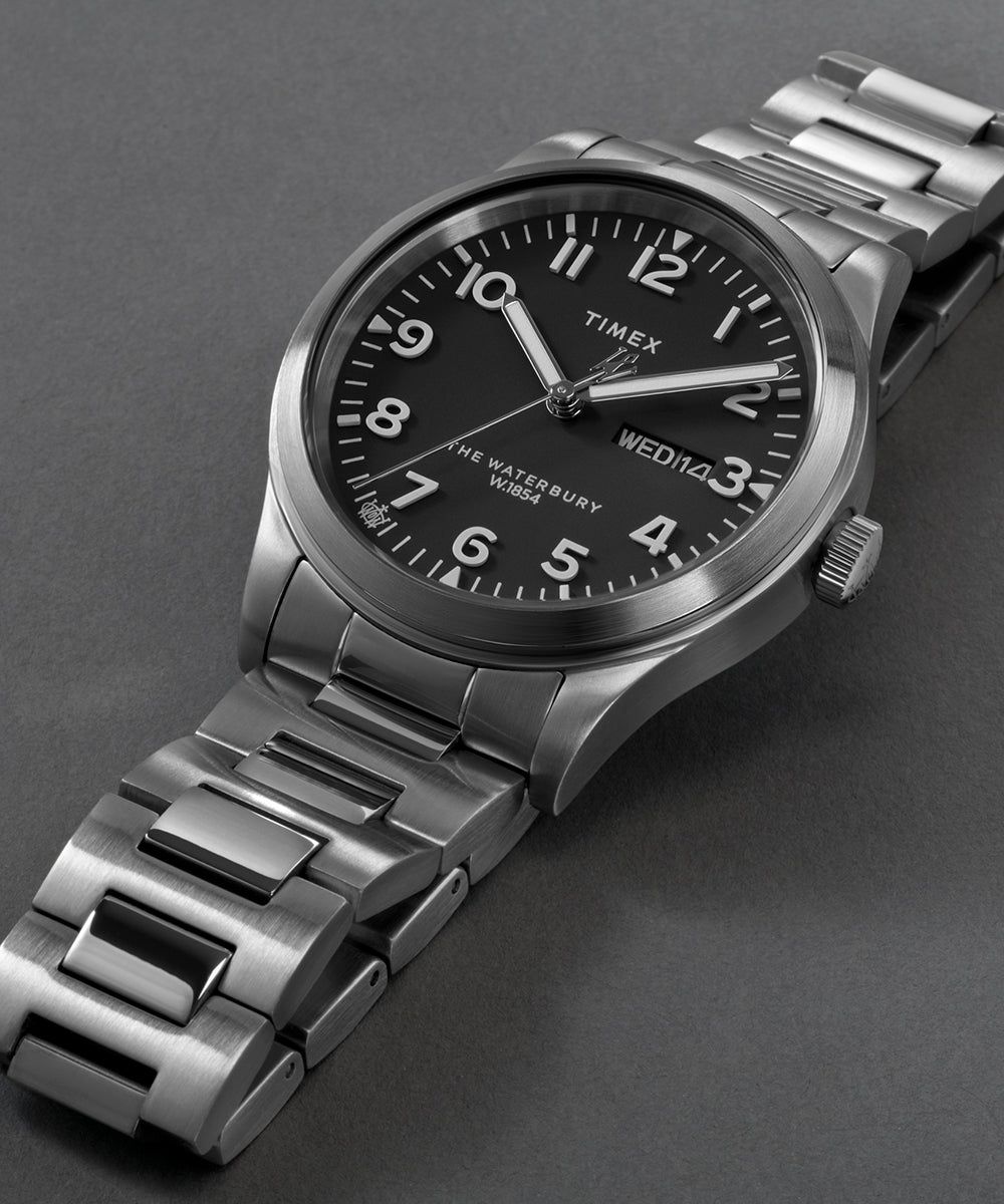 Waterbury Traditional Day Date 39mm Stainless Steel Bracelet Watch sold by Timex product image thumbnail 2