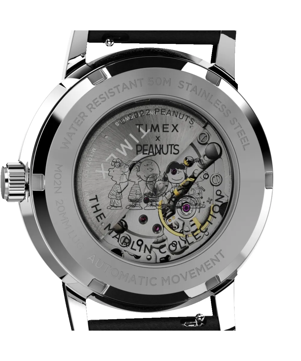 Marlin® Automatic x Snoopy Easy Rider 40mm Leather Strap Watch sold by Timex product image thumbnail 4