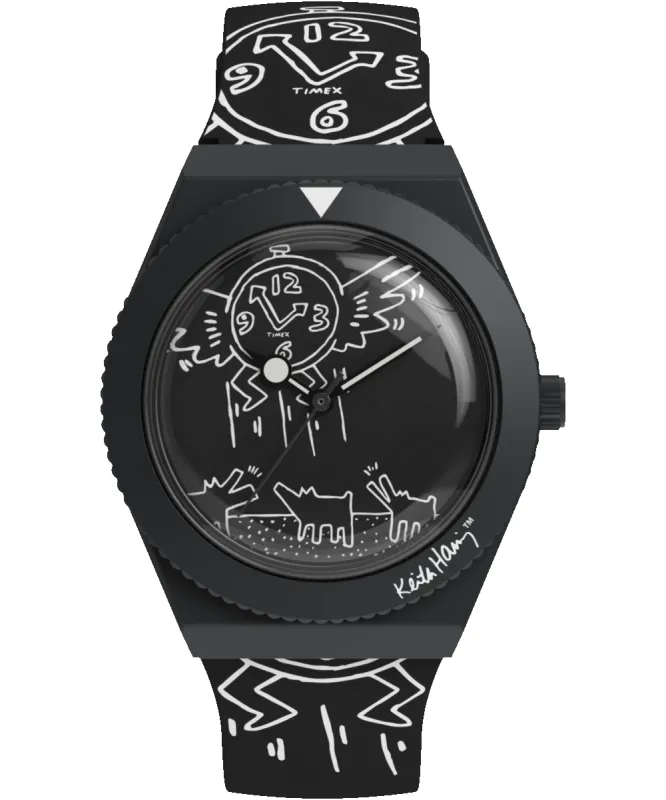 Q Timex x Keith Haring 38mm Synthetic Rubber Strap Watch sold by Timex