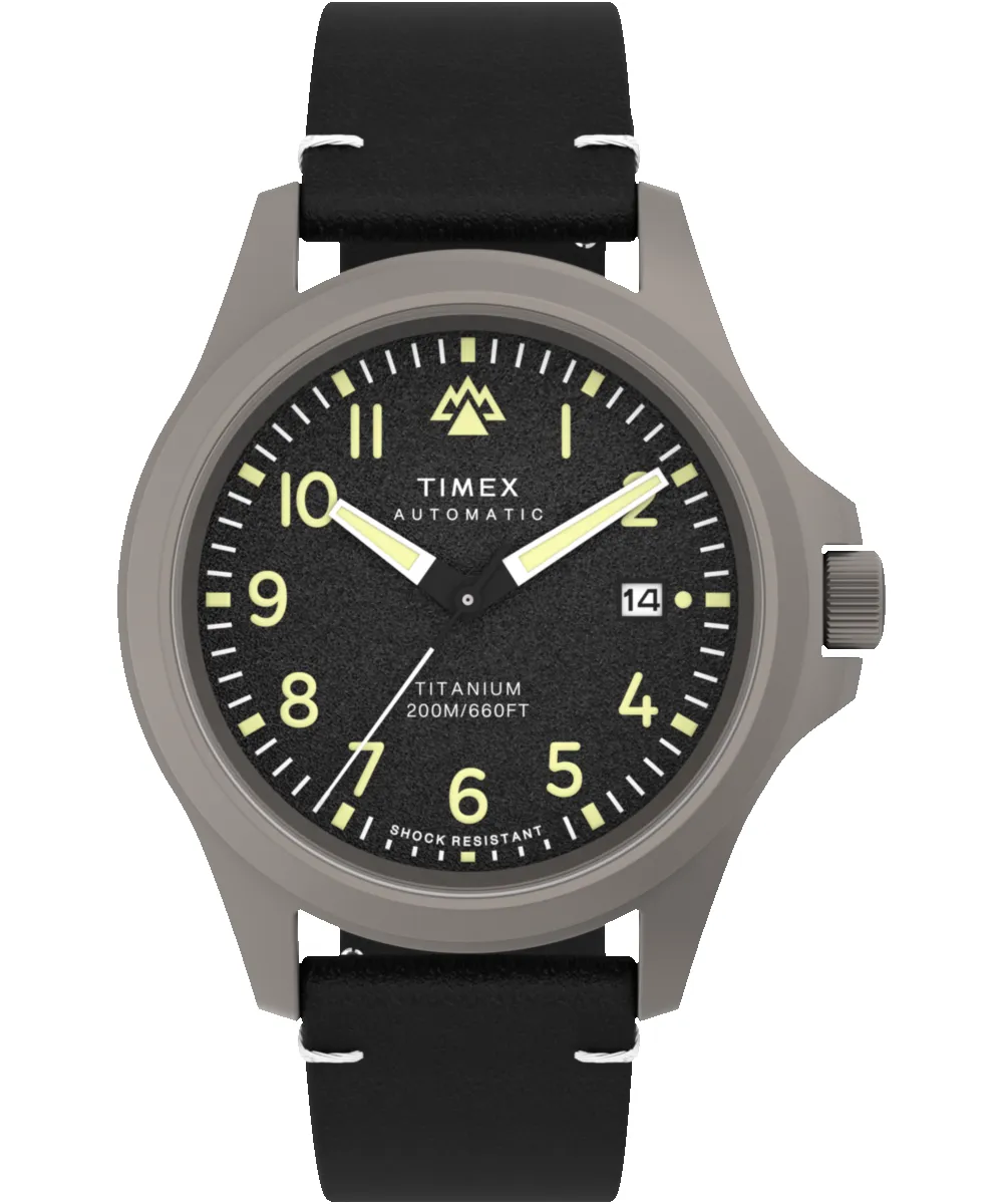 Expedition Titanium Automatic 41mm Eco-Friendly Leather Strap Watch sold by Timex