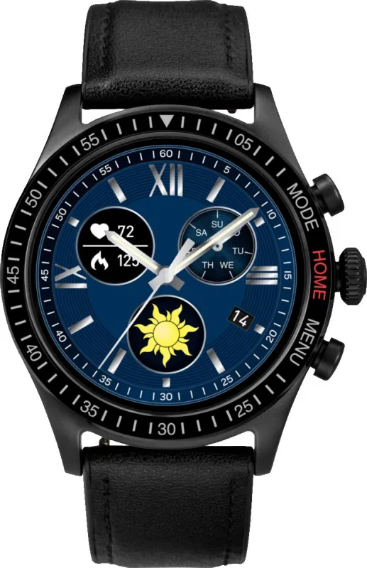 iConnect® by Timex Pro 43mm Leather Strap Smartwatch made by Timex