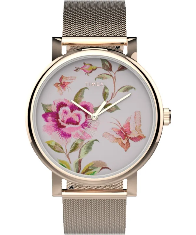 Full Bloom 38mm Mesh Bracelet Watch made by Timex