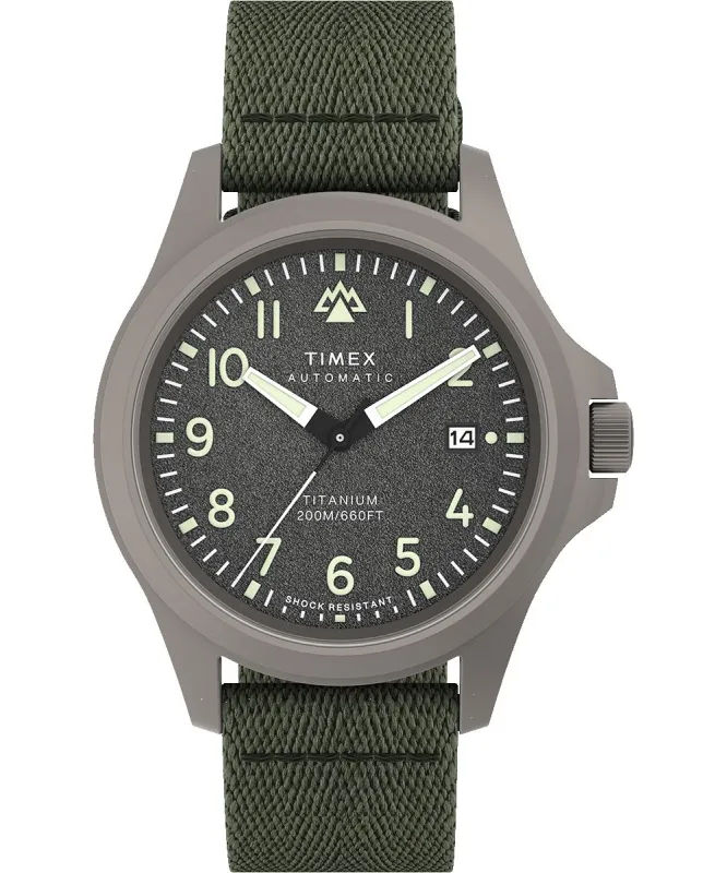Expedition North® Titanium Automatic 41mm Recycled Fabric Strap Watch sold by Timex