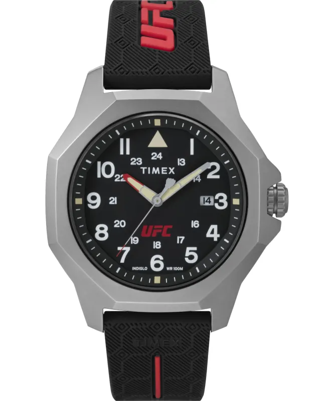 Timex UFC Reveal 41mm Silicone Backed Leather Strap Watch sold by Timex