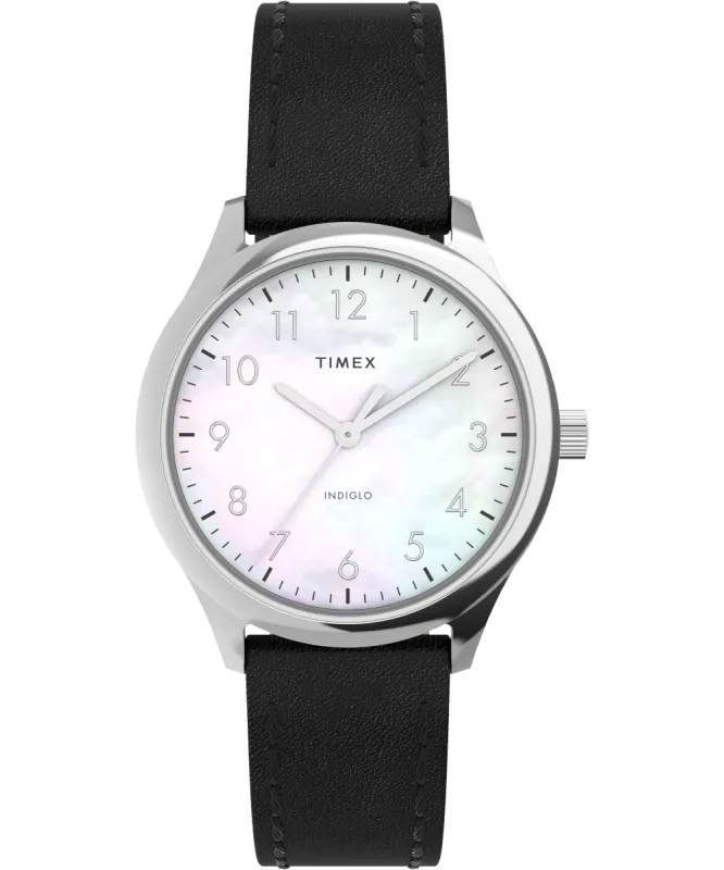 Modern Easy Reader 32mm Leather Strap Watch sold by Timex
