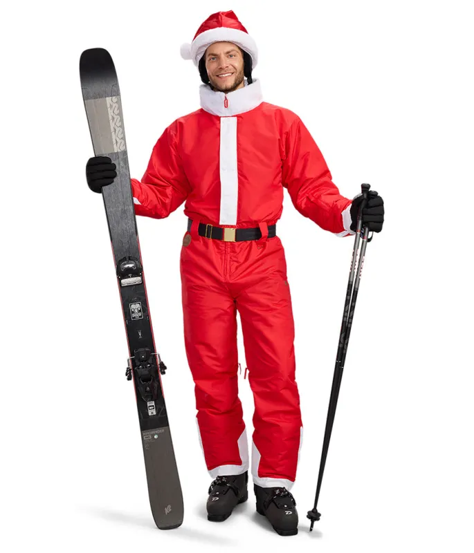 Men's Santa Ski Suit and Helmet Cover made by Tipsy Elves