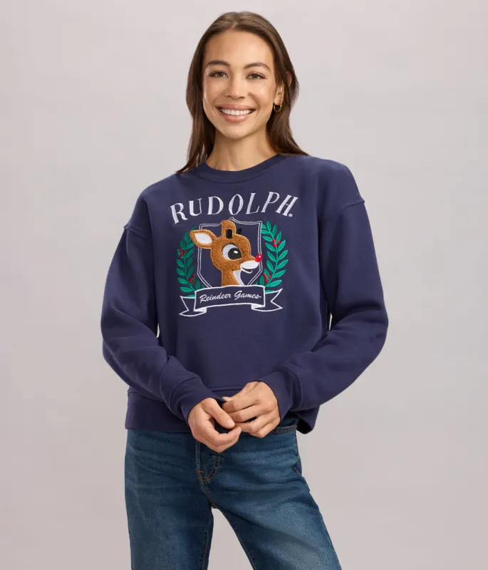 Women's Rudolph Wreath Sweatshirt sold by Tipsy Elves
