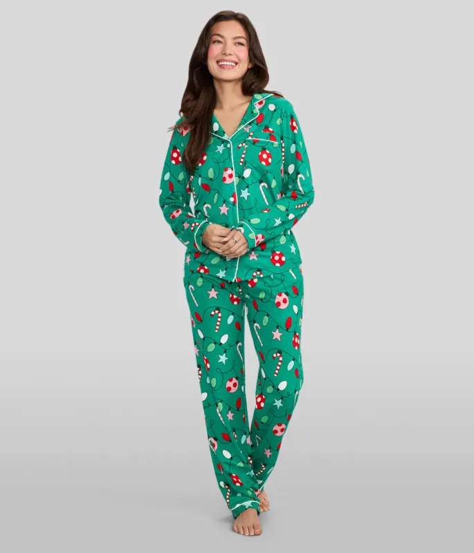 Women's Holly Jolly Lapel Pajama Set sold by Tipsy Elves