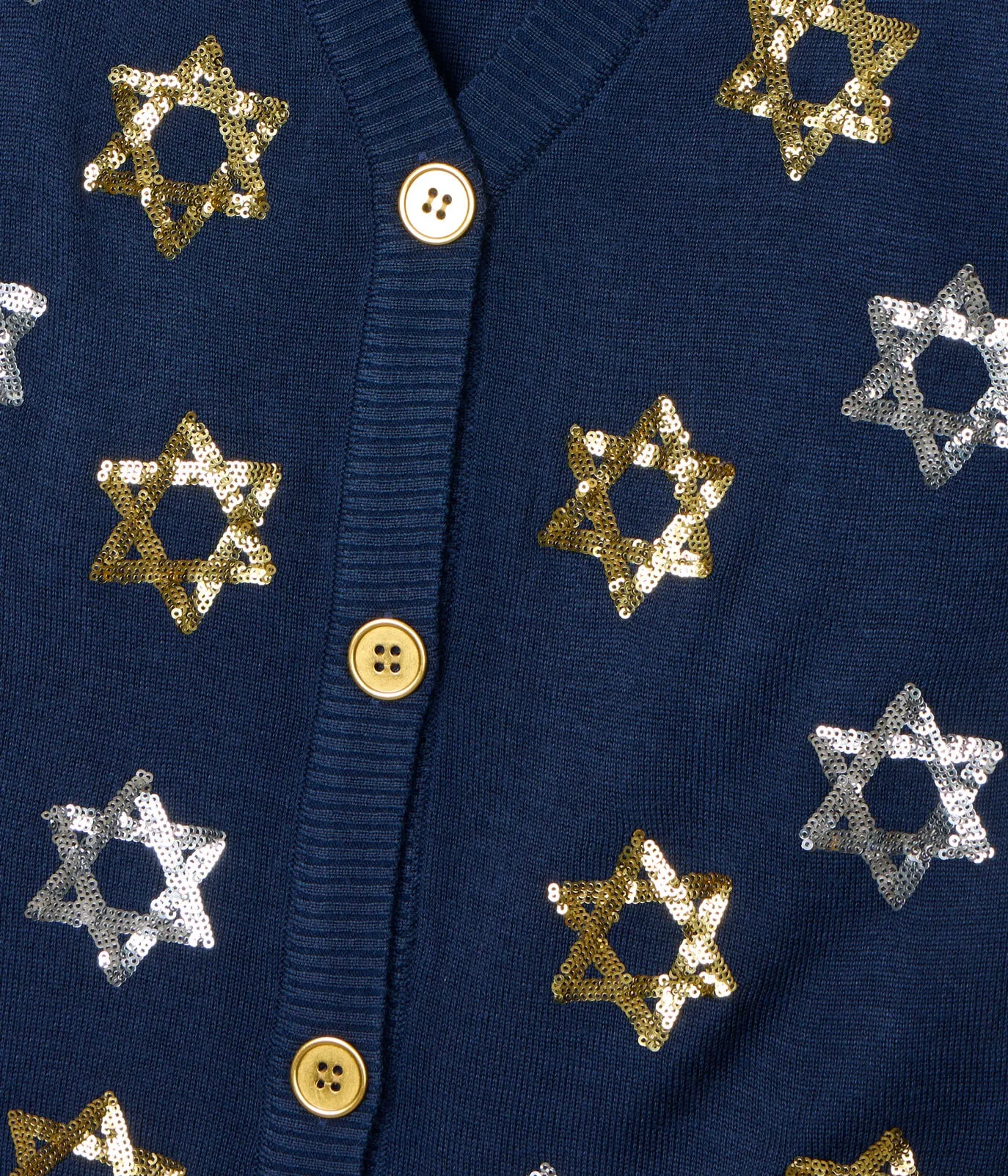 Women's Shimmering Star Of David Cardigan Sweater sold by Tipsy Elves product image thumbnail 3