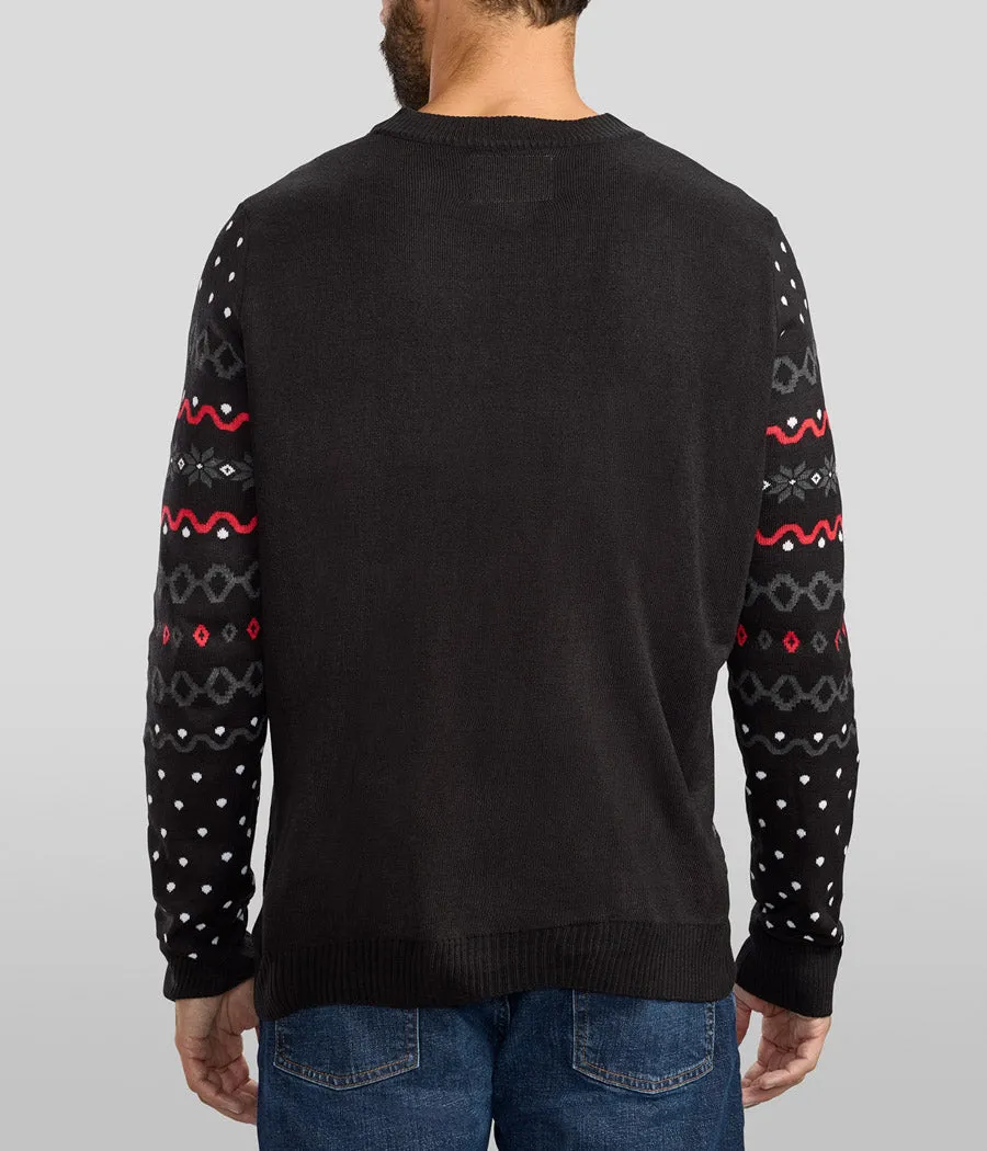 Men's Dark Fair Isle Rudolph Ugly Christmas Sweater sold by Tipsy Elves product image thumbnail 2
