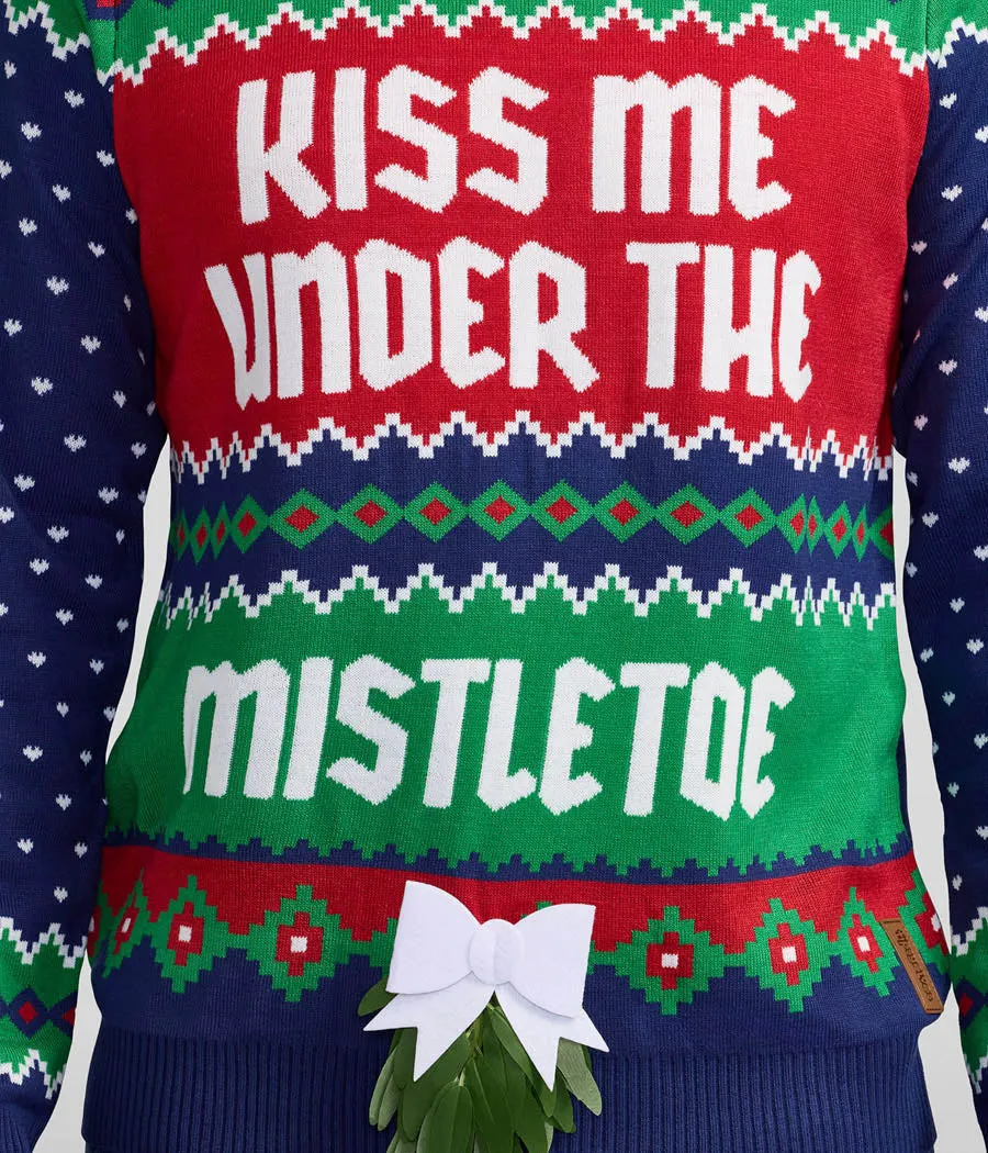 Men's Kiss Under the Mistletoe Ugly Christmas Sweater sold by Tipsy Elves product image thumbnail 4