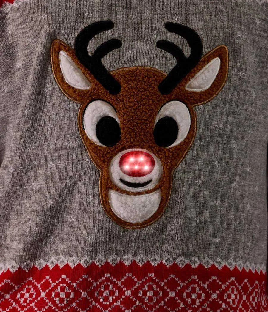 Men's Rudolph Light Up Ugly Christmas Sweater sold by Tipsy Elves product image thumbnail 5