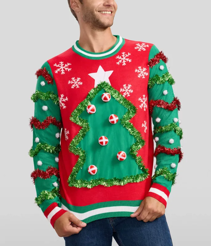Men's Deck the Halls Game Ugly Christmas Sweater sold by Tipsy Elves