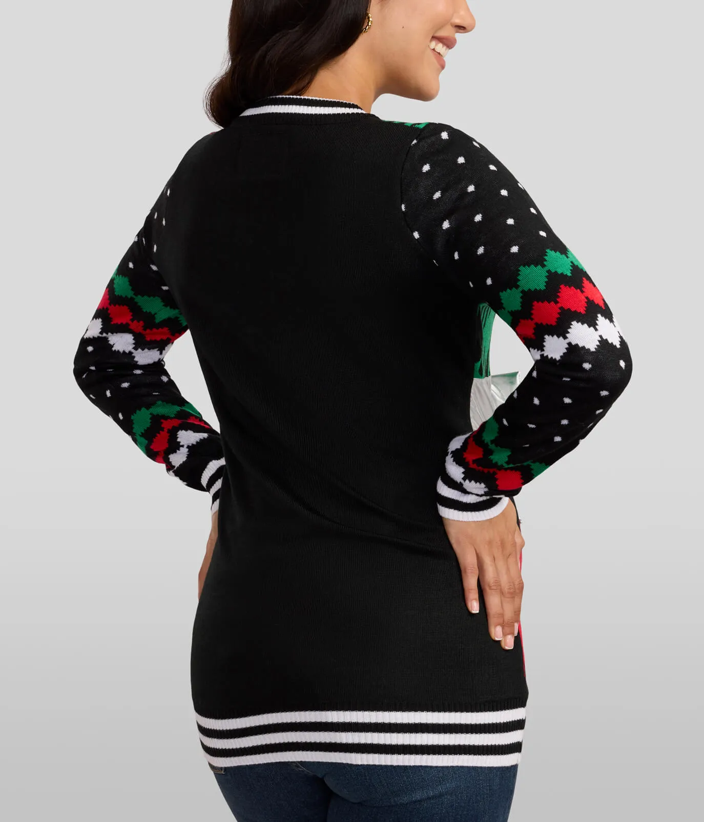 Women's Best Gift Ever Maternity Bow Christmas Sweater sold by Tipsy Elves product image thumbnail 3