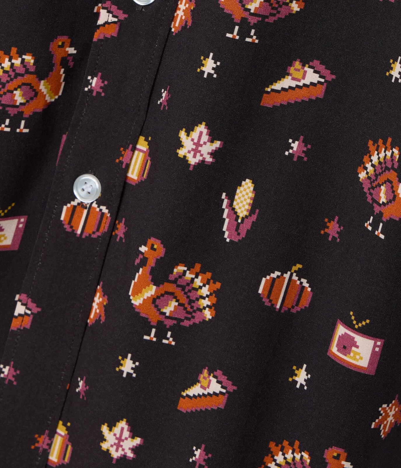 Men's 8-Bit Turkey Button Down Shirt sold by Tipsy Elves product image thumbnail 5