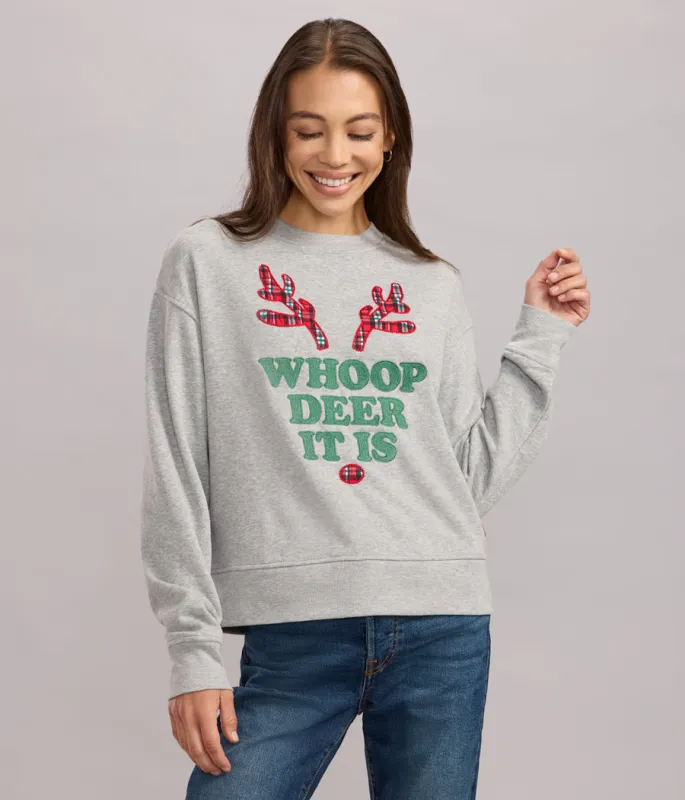 Women's Whoop Deer It Is Sweatshirt sold by Tipsy Elves