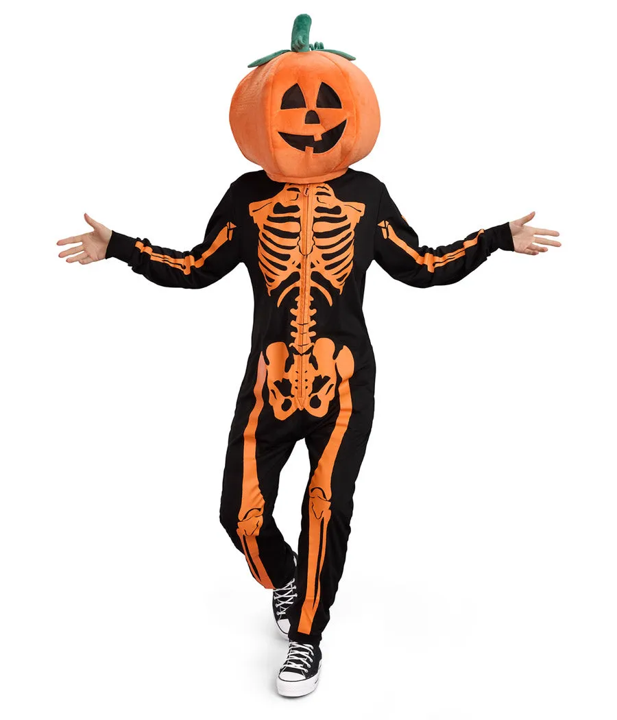 Women's Pumpkin Head Skeleton Costume sold by Tipsy Elves product image thumbnail 2