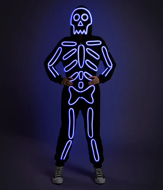 Women's Neon LED Light Up Skeleton Costume sold by Tipsy Elves
