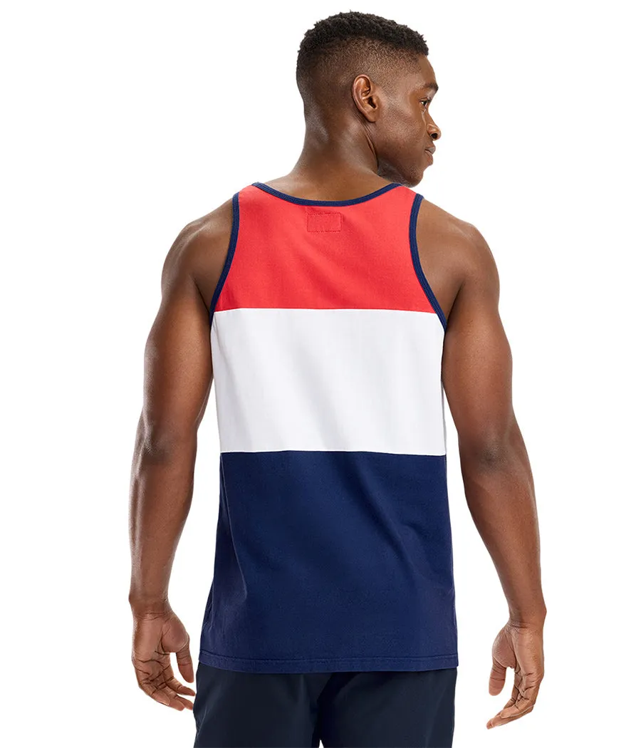 Men's Declaration of DARE Tank Top (Blue) sold by Tipsy Elves product image thumbnail 4