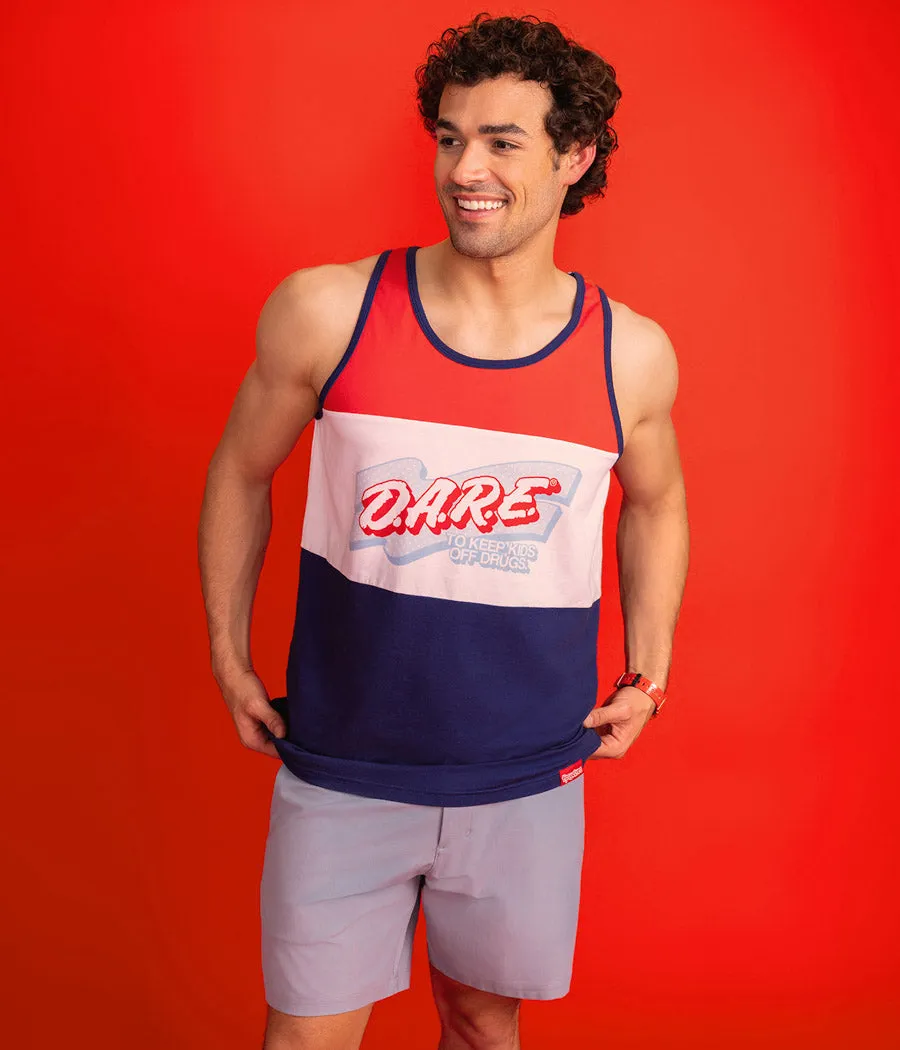 Men's Declaration of DARE Tank Top (Blue) sold by Tipsy Elves product image thumbnail 2