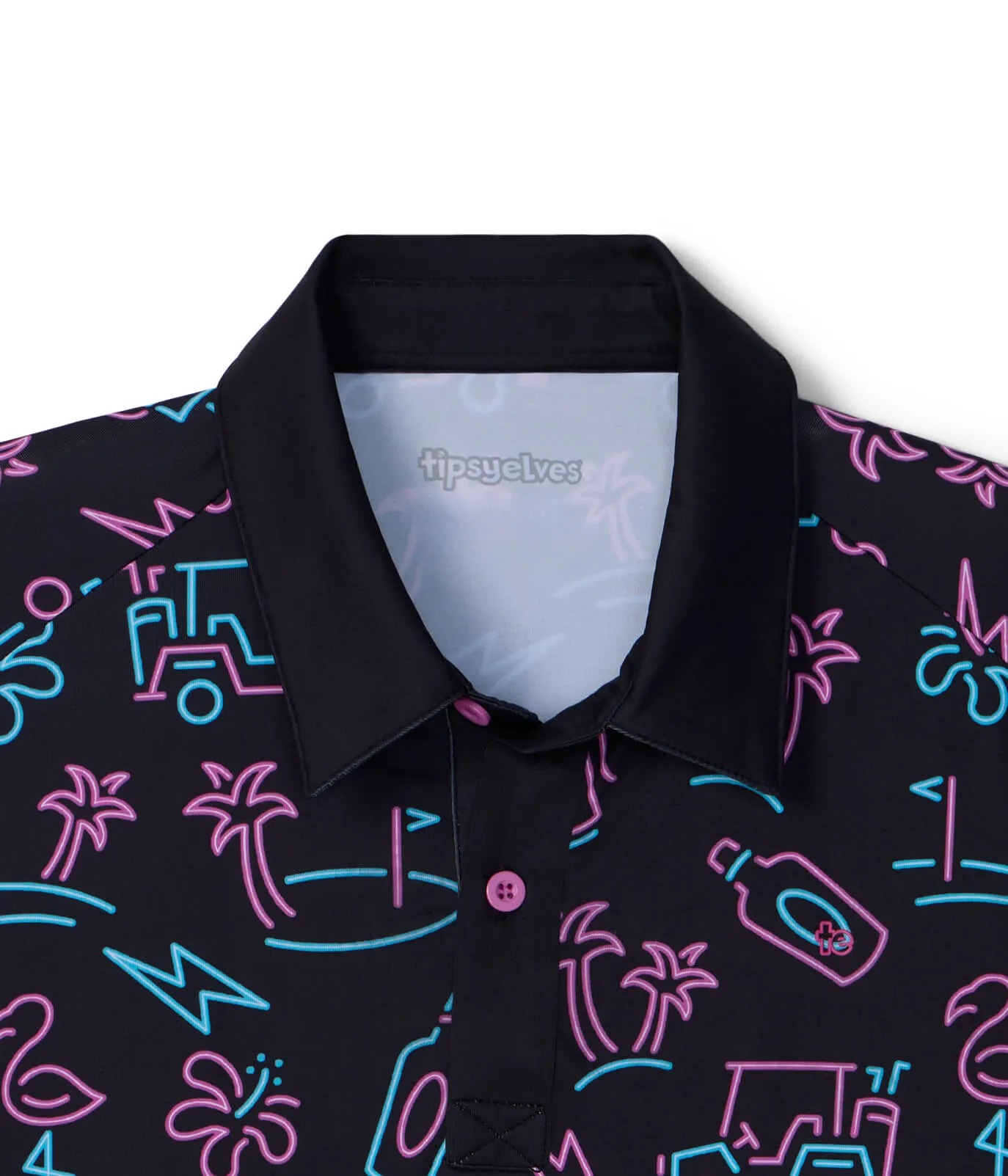 Men's Glowing Game Golf Polo sold by Tipsy Elves product image thumbnail 3