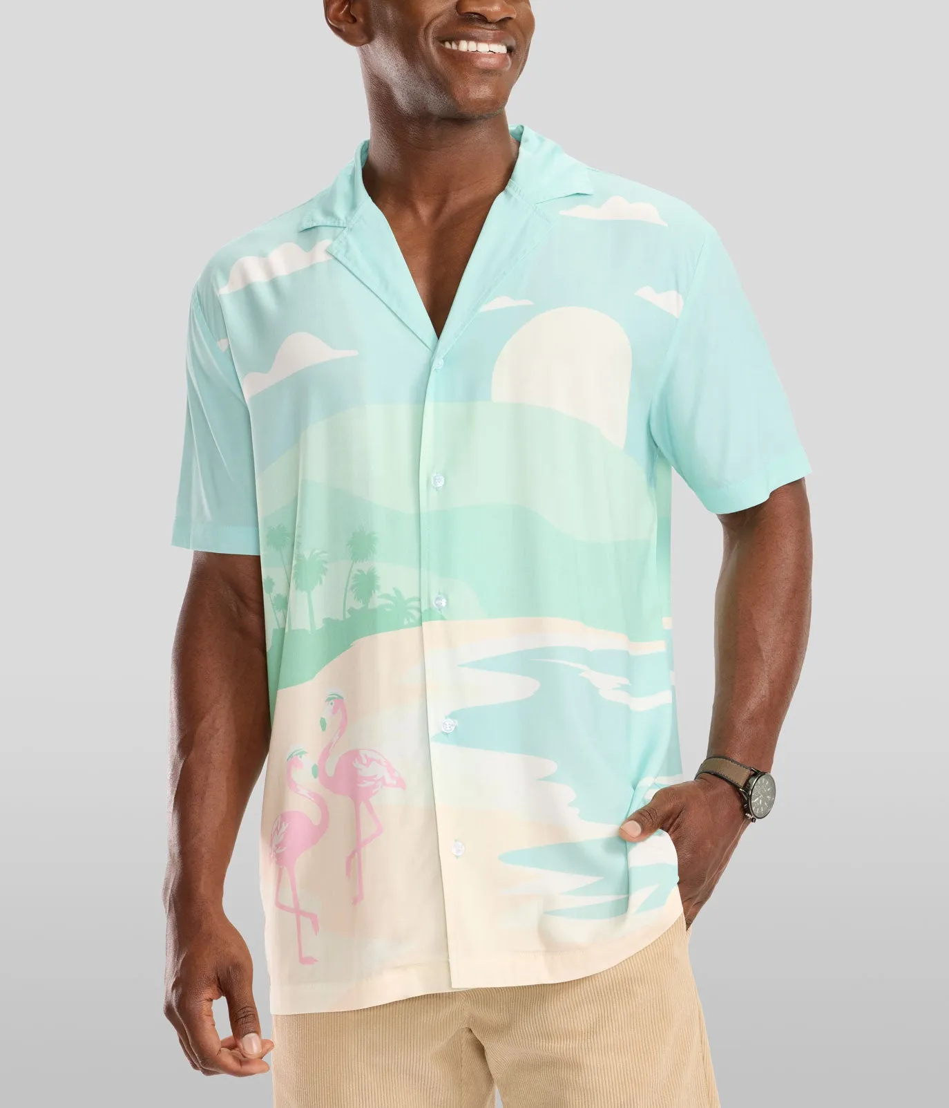 Men's Shore Thing Cabana Shirt sold by Tipsy Elves product image thumbnail 2