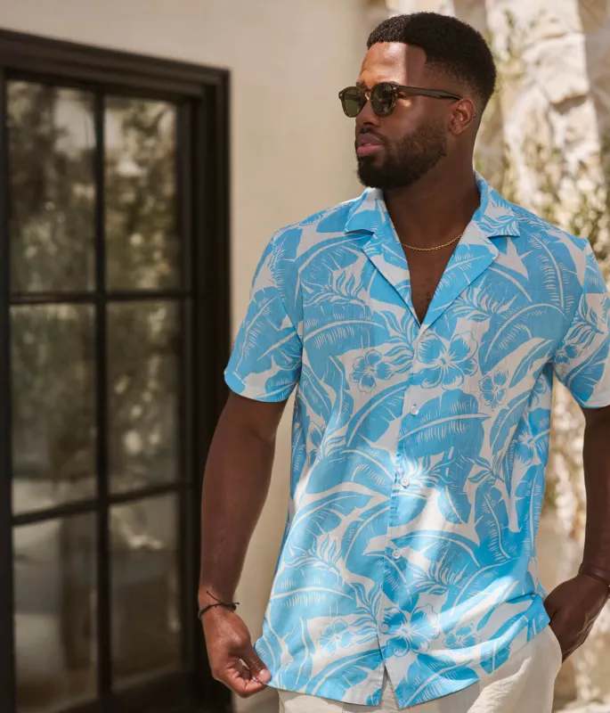Men's Frond of Paradise Linen Cabana Shirt made by Tipsy Elves