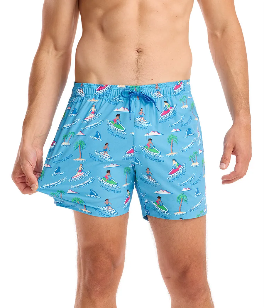 Aquaholic Stretch Swim Trunks - 6" Inseam sold by Tipsy Elves product image thumbnail 2