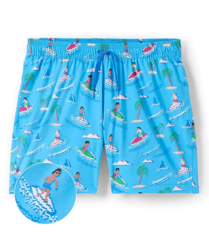 Aquaholic Stretch Swim Trunks - 6" Inseam sold by Tipsy Elves