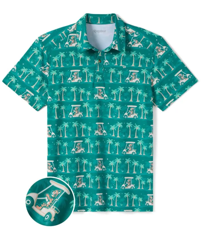 Men's Tiger in the Woods Golf Polo sold by Tipsy Elves